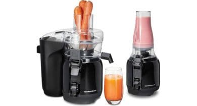 Hamilton-Beach-Juice-Blend-800-W-Maquina-exprimidora-2-en-1-y-licuadora-de-20-onzas-alimentacion-de-boca-grande