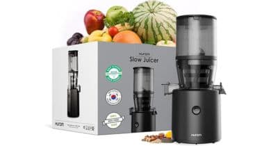 Hurom-H320-Exprimidor-lento-color-negro-150-W-maquina-de-jugo-de-prensa-en-frio-para-verduras-y-frutas
