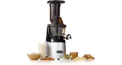 Extractor Omega Modelo MMV700S. Omega-MegaMouth-Exprimidor-vertical-silencioso-de-baja-velocidad-con-grifo-de-tapa